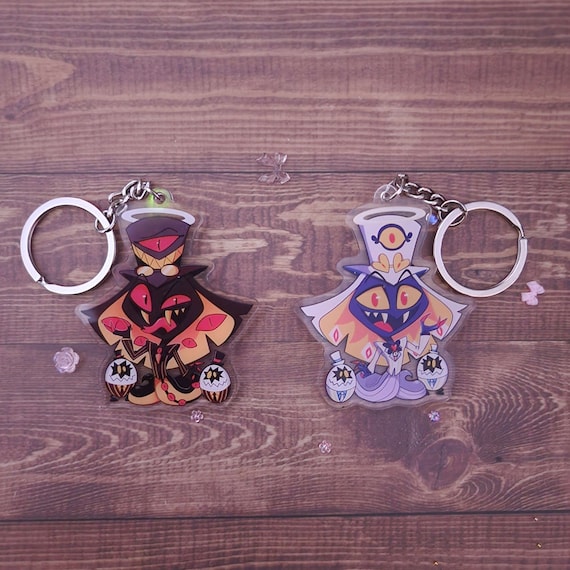 Acrylic Keychain Sir Pentious Hazbin Hotel Double Sided 2.5 in