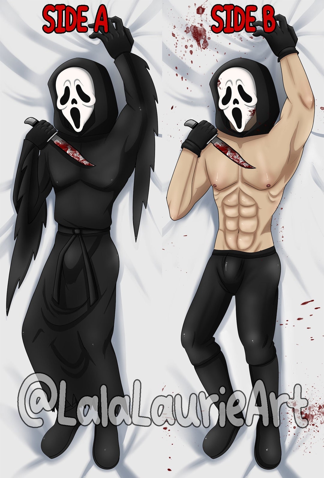 Ghostface Body Pillow Dakimakura Case Etsy