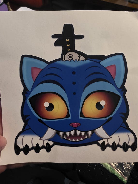 Derpy Tiger and Crow Car Peeker Sticker | K-pop Demon Hunters