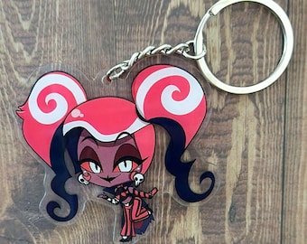 Acrylic Keychain Velvette Hazbin Hotel Double Sided 2.5 in Double