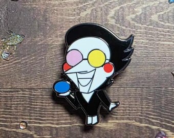 Cute Spamton Enamel Pin – 1.5" Hard Enamel with Gold Finish | Delta Rune-Inspired Fan Art