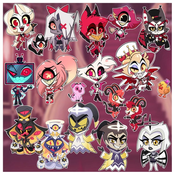 Acrylic Keychain Alastor Hazbin Hotel Double Sided 2.7 in