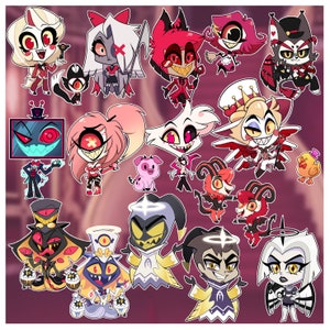 Hazbin Hotel Complete 18 Character Sticker Set