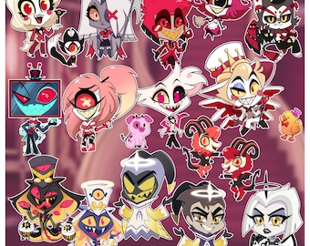 Acrylic Keychain Alastor Hazbin Hotel Double Sided 2.7 in Double