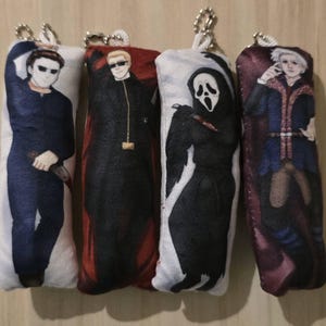 Mini Body Pillow Dakimakura Keychains - Wesker, Astarion, Myers, and more!