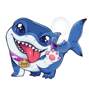 Jeff the Landshark Chibi 2.5 in Acrylic Charm