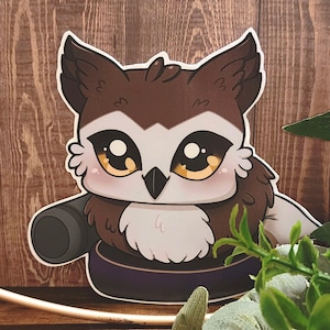 Owlbear Cub UV Sticker Weatherproof Peeker Cute Baldurs Gate 3 Video Game