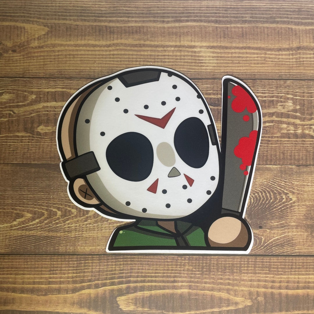 Jason Voorhees UV Sticker Peeker Friday the 13th - Etsy