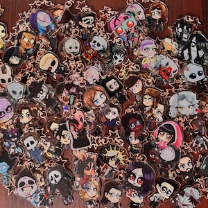 All Killers & Survivors UPDATED TO HOUNDMASTER Double-sided Acrylic Charms Dead By Daylight Horror 2.5 inches