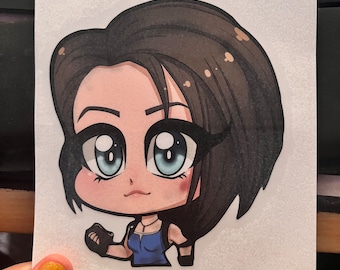 Jill Valentine Resident Evil UV Sticker Peeker Horror Spooky Cute Video Game