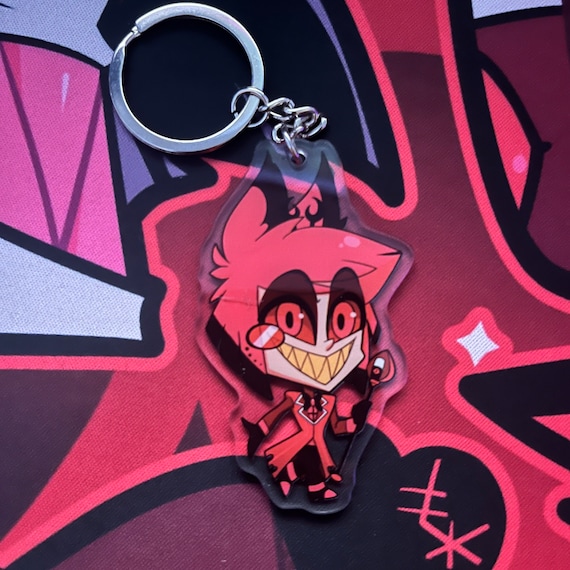 Acrylic Keychain Alastor Hazbin Hotel Double Sided 2.7 in Double