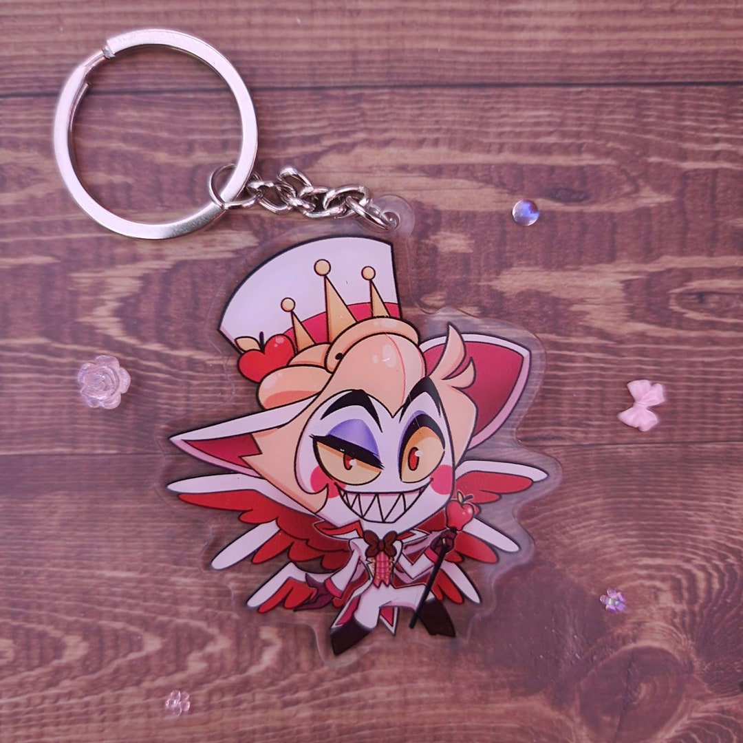 Acrylic Keychain Lucifer Hazbin Hotel Double Sided 2.5 in Double