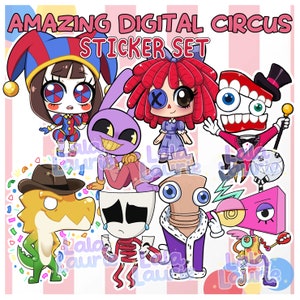 Amazing Digital Circus Sticker Set