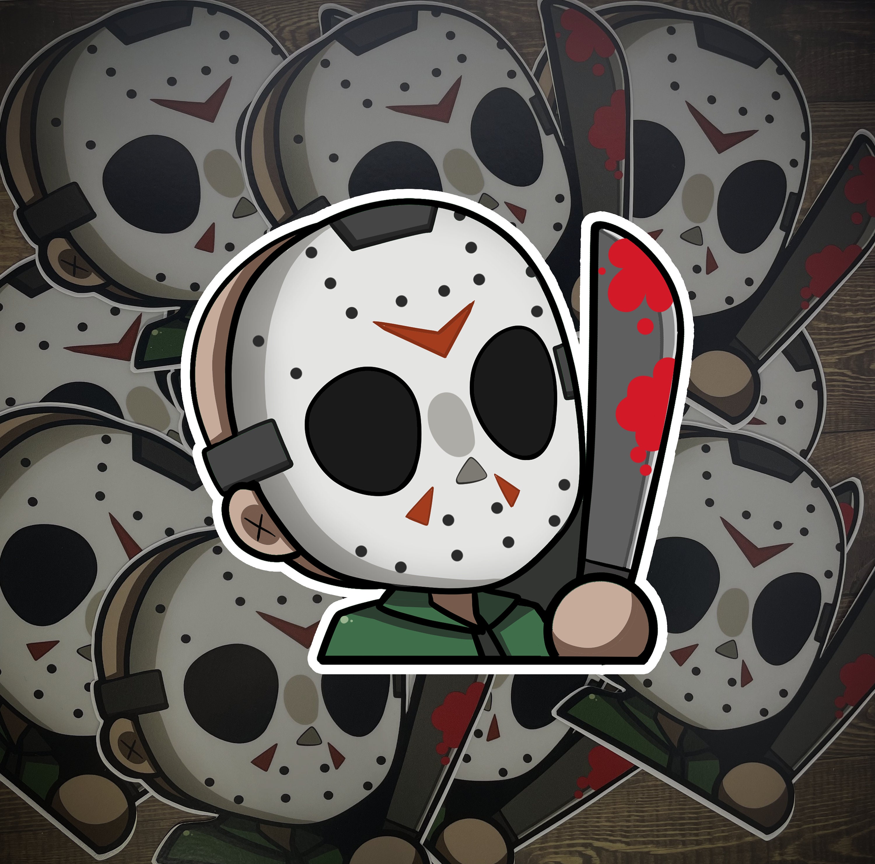 Jason Voorhees UV Sticker Peeker Friday the 13th - Etsy