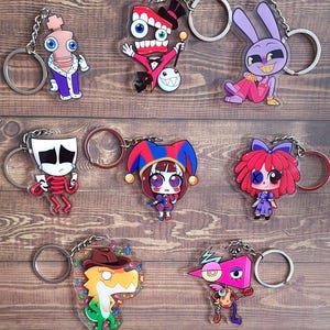 Amazing Digital Circus Charms 3in Keychains