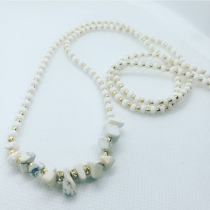 White Turquoise Crystal Waist Beads, Stretch waist beads with screw clasp, Belly Chain, Custom Waist beads, Self Care, Crown Chakra, gift