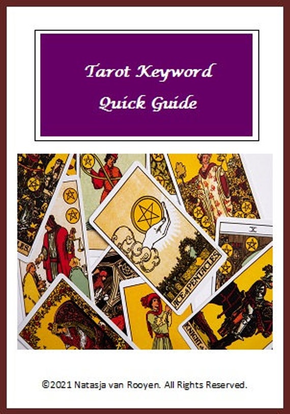 Tarot Keyword Guide Tarot Cheat Sheet Tarot Keywords Tarot Etsy Australia
