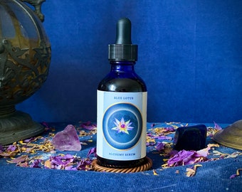 Blue Lotus Alchemy Serum - Organic Blue Lotus, 24K Gold & Royal Jelly - AlchemicalPhoenixKitchen