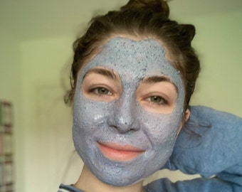 Poudre pour le visage Blue Moon - Masque à l'argile kaolin - Poudre nettoyante et exfoliante - AlchemicalPhoenixKitchen