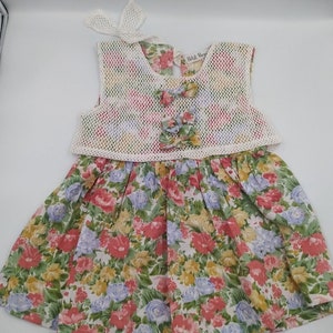 Robe bébé fille La Petit Pierre vintage florale taille L