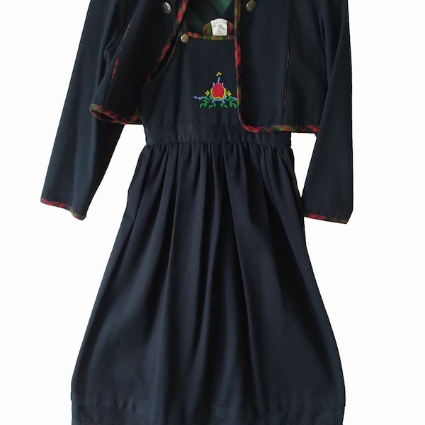 Robe et top scandinave folklorique traditionnel norvégien Froya & Odin fille 10 ans