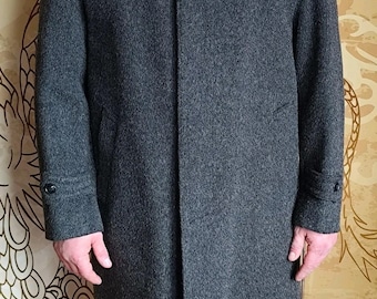 Vintage Oratop Weyrer Tyroler Wool Coat Mens Size 52 Made in Austria Grey long