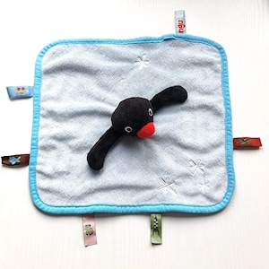 Pingu Pinguin Peluche Gruppo Pygos Morbido Giocattolo Cucchiaio Etichette Blu Trapunta Raro Retro