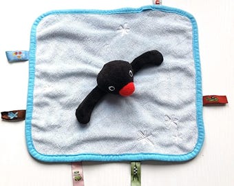 Pingu Pinguin Plush Pygos Group Soft Cuddly Toy blue taggies comforter rare retro