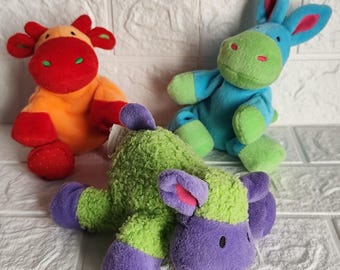 ELC Early Learning Centre Blossom Farm Plush Lot 3 Donkey Cow Sheep 2003 Sounds