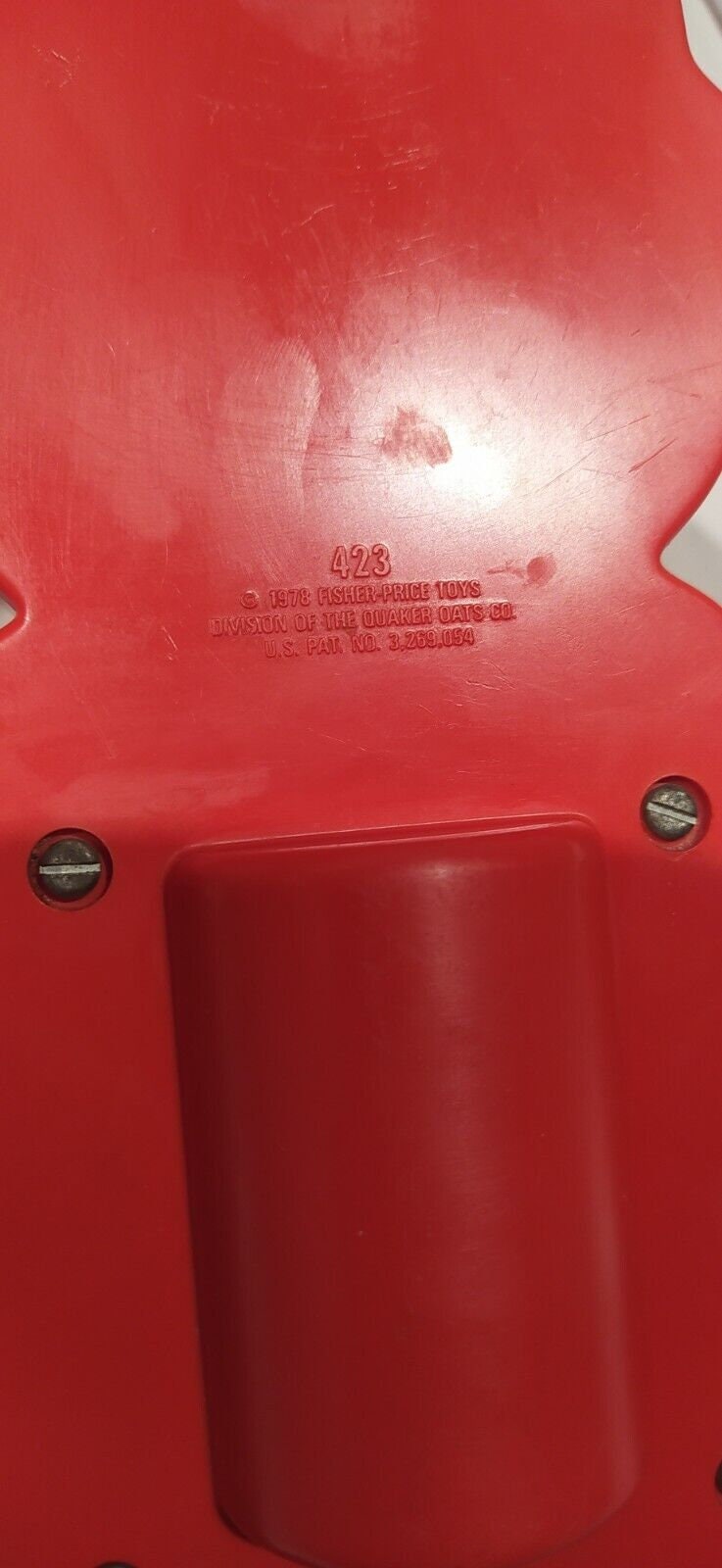 1978 Fisherprice Scarecrow Pullstring Squeaking Baby Crib Toy Vintage