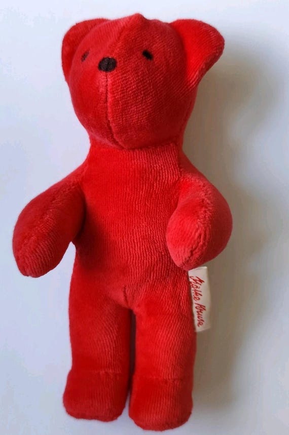Kathe Kruse Red Velvet Foam Rubber Teddy Bear Toy 18cm Germany
