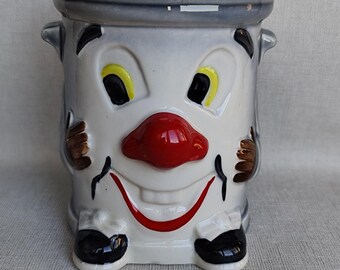 1980s Dusty Bin Ceramic Money Box Spur Vintage decor Collectible