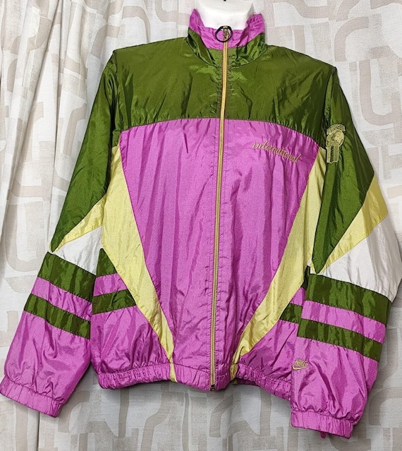 pink and yellow nike jacket