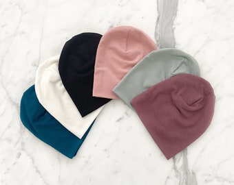 Organic Beanie Hat for Toddlers, Baby Slouchy Beanie, Baby shower gift for girls and boys, Organic baby clothes, newborn hospital hat