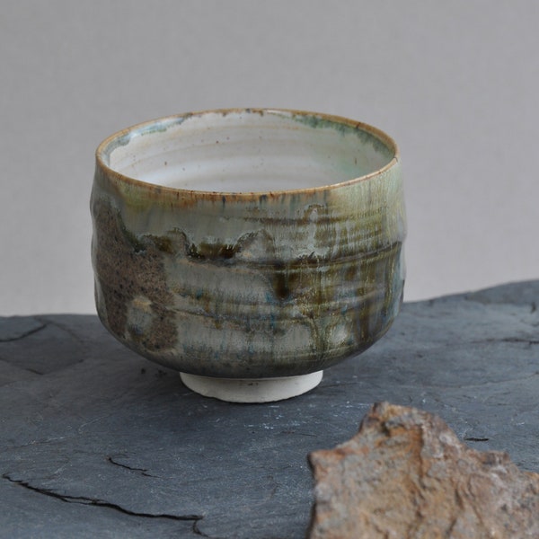 Stoneware wabi sabi chawan tea cup 'Late evening' by Vilé, handmade & one of a kind