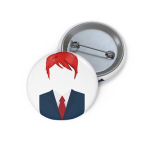 Red Headed Emo Pin