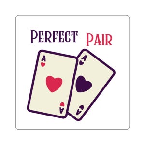 Sticker As de coeur Paire parfaite