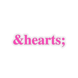 Heart HTML Code Sticker