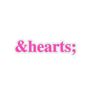 Sticker code HTML coeur