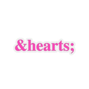 Heart HTML Code Sticker