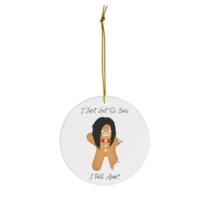 Emo Gingerbread Man Ceramic Ornament