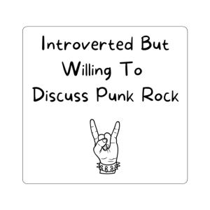 Sticker introvert maar bereid om over punkrock te praten