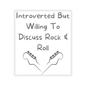 Introvertierter, aber bereiter Rock & Roll-Aufkleber