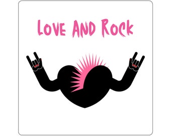 Love And Rock Valentine Sticker
