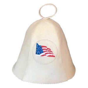 Wool Sauna Hat USA Flag