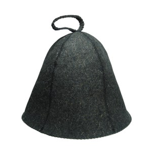 Wool Sauna Hat Classic Dark