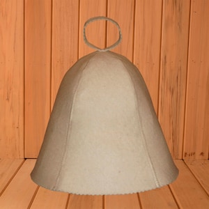 Wool Sauna Hat Classic White
