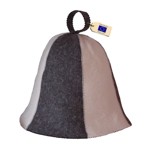 Wool Sauna Hat White & Dark