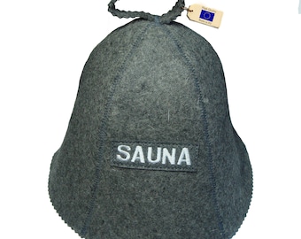 D SAUNA Sheep Wool Sauna Hat – 100% Natural Felt Banya Cap, Handmade Finnish Steam Room & Heat Protection, Unisex Spa Gift for Him and Her