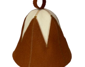 Wool Felt Sauna Hat: Dark, Protective Banya Cap